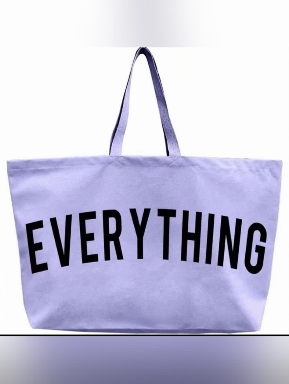 EVERYTHING Oversized Canvas Tote Bag | Travel, Beach & Weekend Bag |
